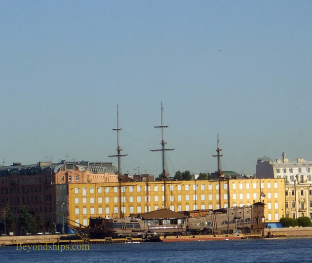 Photo of wooden ship Neva River St. Petersburg