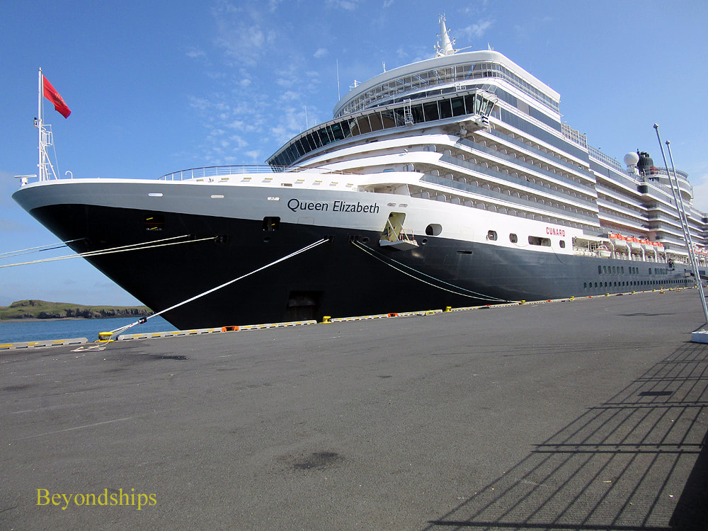 Cruise ship Queen Elizabeth at cruise port Reykjavik Iceland