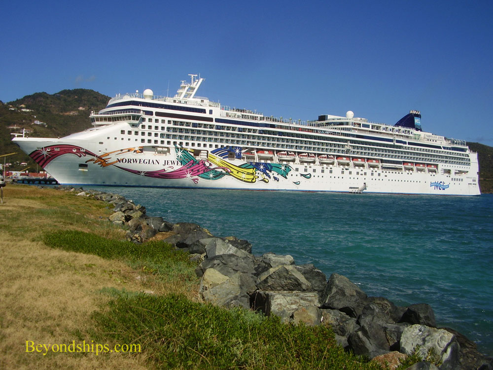 Norwegian Jewel cruise ship in Tortola, British Virgin Islands