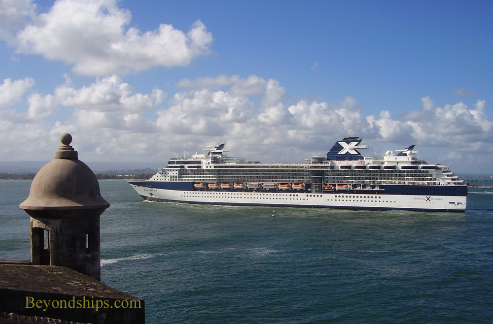 Picture El Morro and cruise ship Celebrity Millennium
