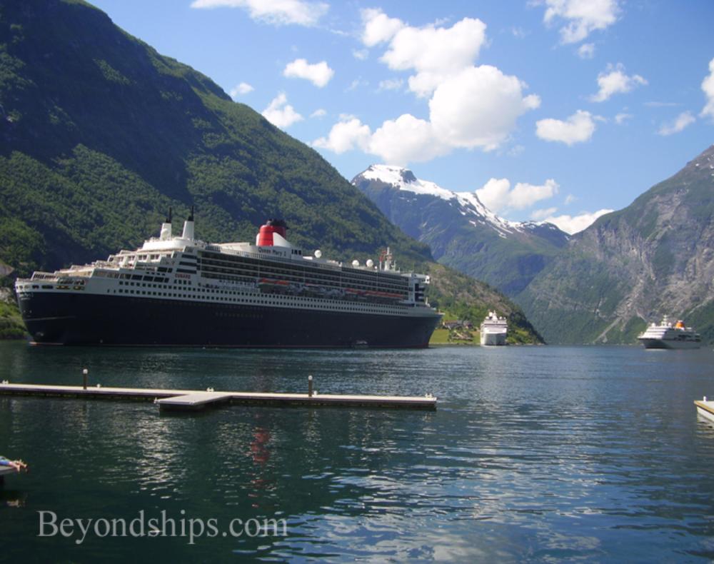 Cruise ships in Geiranger, Norway