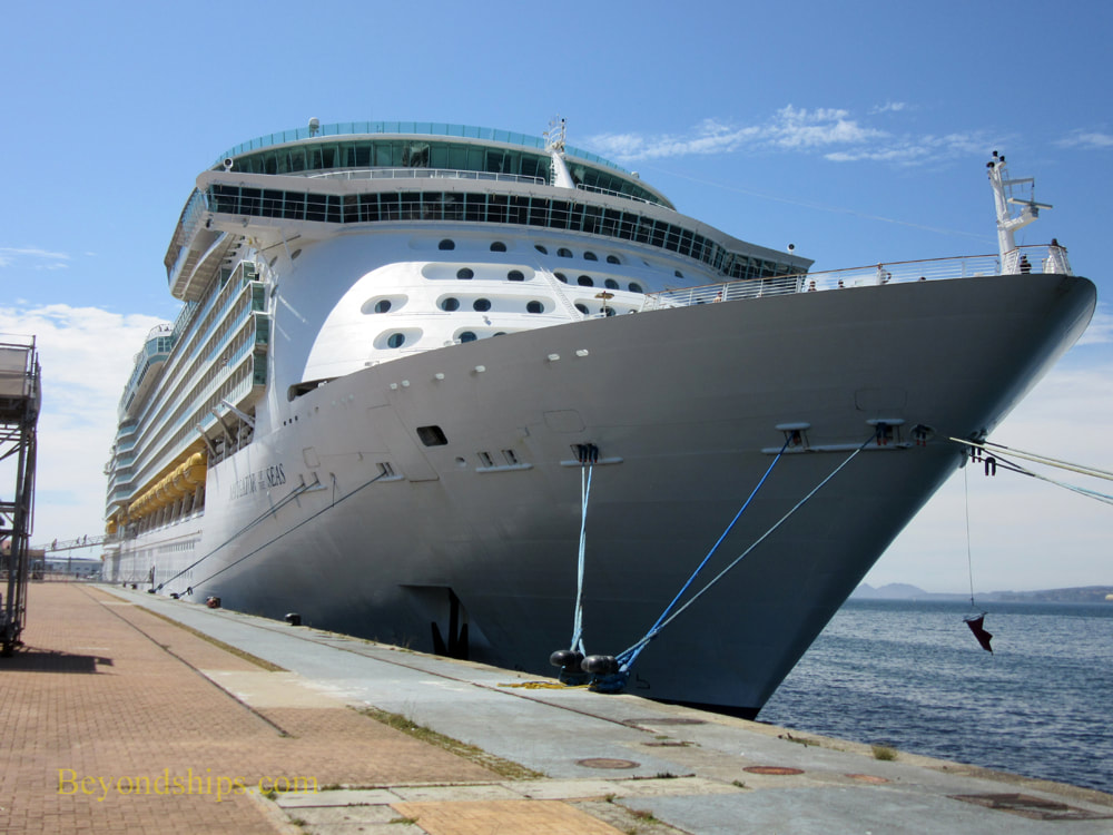 Cruise ship Navigator of the Seas in the cruise port, Vigo, Spain